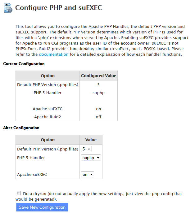 Configuration php